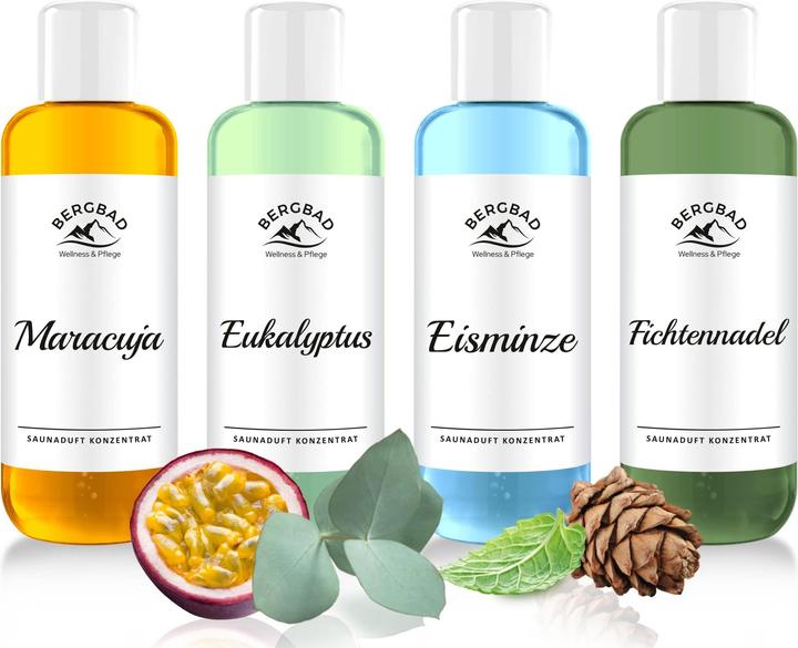 Bergbad Saunaaufguss Set 4 x 250ml