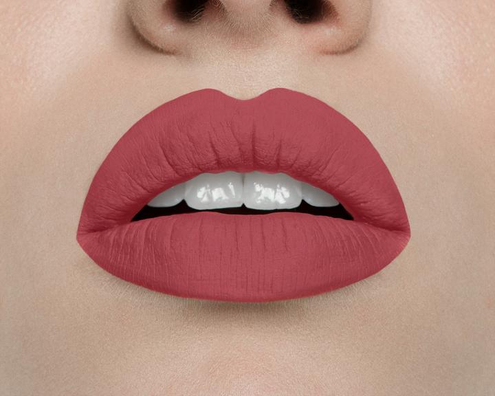 Actual product image Mulac Velvet Ink Matte Liquid Lipstick 07 Fancy - A Luxurious Matte Finish Lipstick (07 Fancy)