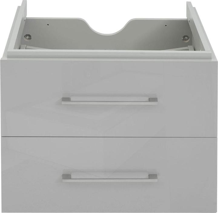 Produktbild Mendler Premium Waschbeckenunterschrank, Waschtischunterschrank Waschtisch Badmöbel, hochglanz 60cm grau (60 x 46 x 50 cm)