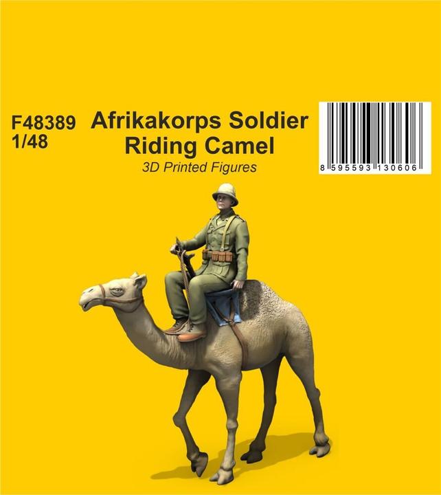 Produktbild CMK Afrikakorps Soldier Riding Camel 1/48 / 3D Printed