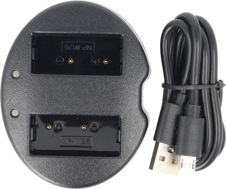 Produktbild XCell 2-Fach USB Ladegerät Fuji Akku NP-W126 (Kamera Akku Ladegerät)
