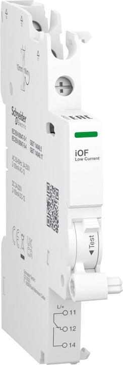 Schneider Electric Hilfskontakt, Acti9, iOF, 2mA bis 100mA, 24VAC bis 250VAC, 24VDC bis 220VDC, Anschluss oben A9A26915