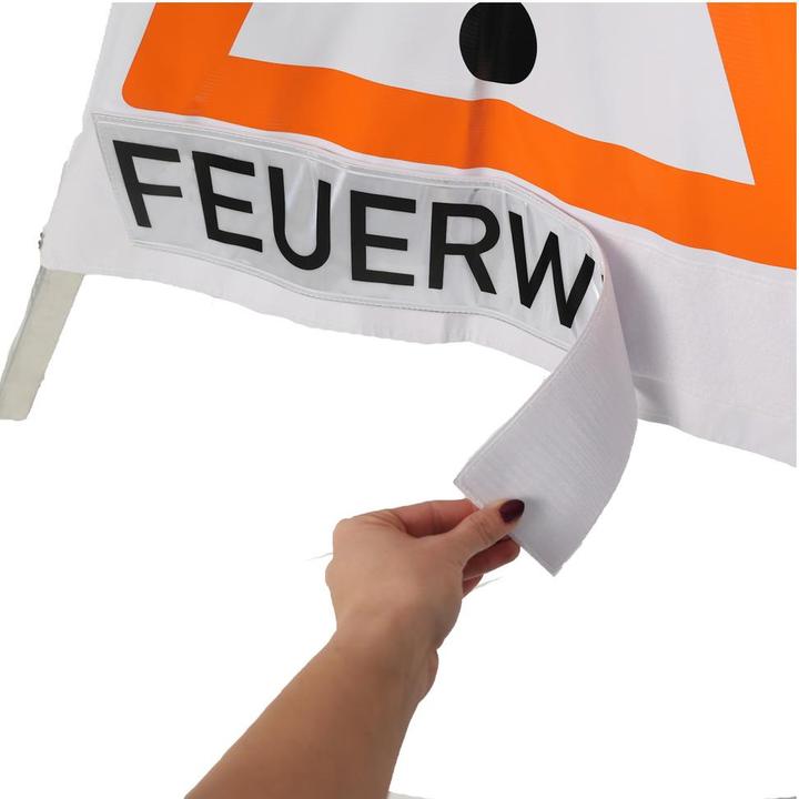 Produktbild Dönges Klettschild, retroreflektierend, 500 x 100 mm, Aufdruck FEUERWEHR