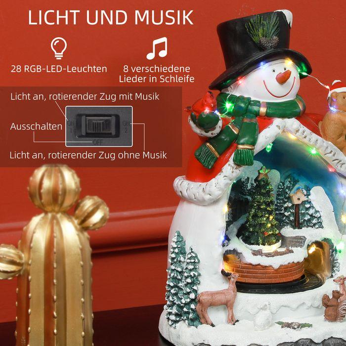 Image du produit Swisshandel24 Weihnachtsdorf mit LED-Leuchtung 24 cm Weihnachtsstadt mit Musik Mehrfarbig
