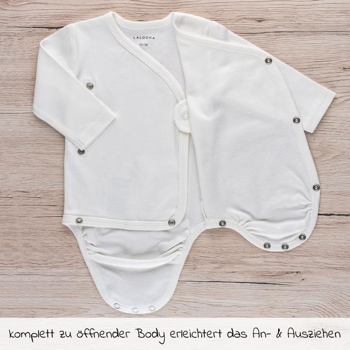 Produktbild La Loona LaLoona Baby-Bodys & Wickelbodys Wickelbody Langarm 6er Pack - Beere Grau - (62, 68)