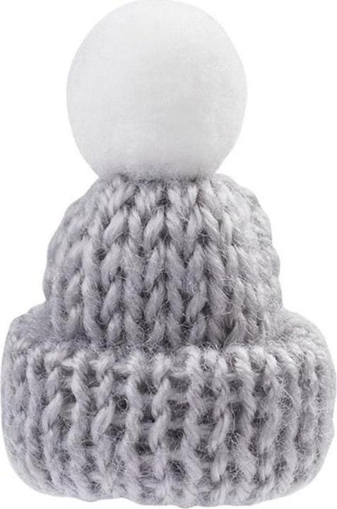 Actual product image Hobby Fun Mini Utensils Knitted Hat 2 pieces, Light Grey