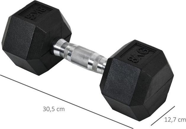 Produktbild Swisshandel24 Hexagon Kurzhanteln 2er Hantel Set Kurzhantelset Gusseisen Hanteln Griff gerändelt Gewichte Metall G (2 x 8 kg)