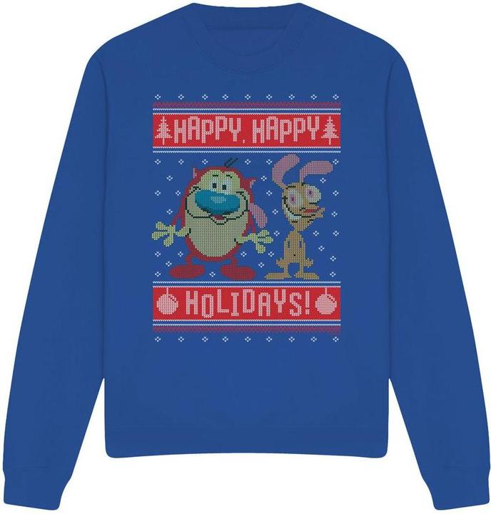 Ren & Stimpy Happy Happy Holidays Sweatshirt (L)