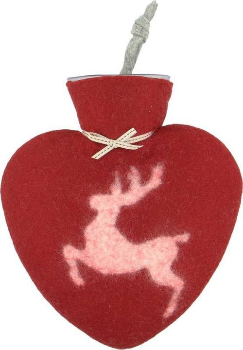 Dorothee Lehnen Wärmeflasche Hirsch Sprung, 0.7l, rot (0.70 l)