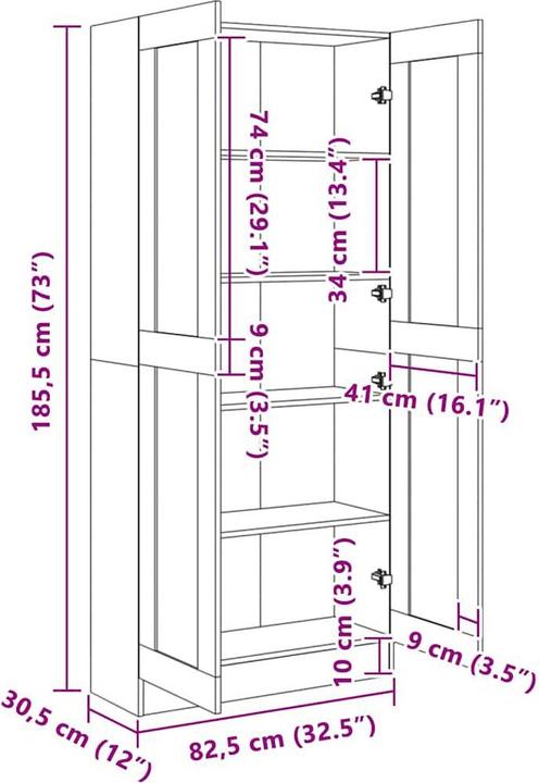 Produktbild VidaXL Gilvarry (82.5 x 30.5 x 185.5 cm)