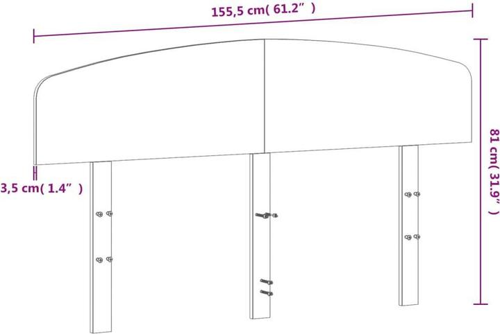 Actual product image VidaXL Headboard 150 cm