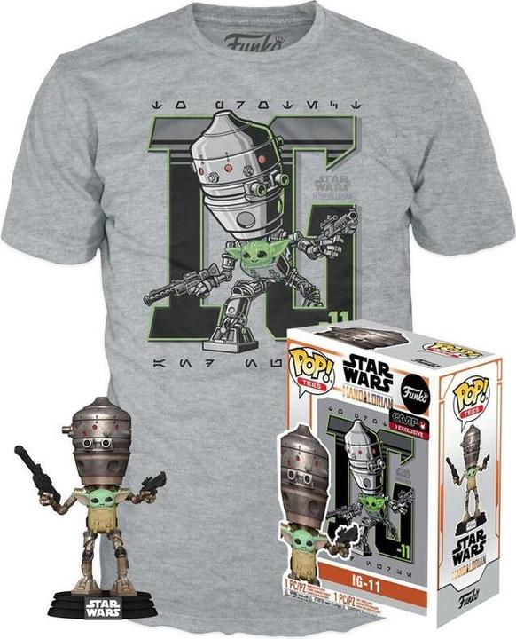 Actual product image Funko Set figure POP & Tee Star Wars IG-11 With the Child Exclusive