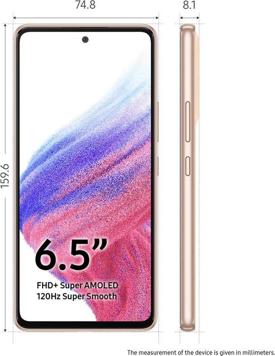 Immagine prodotto Samsung Galaxy A53 5G (256 GB, Pesca impressionante, 6.50", Doppia SIM, 64 Mpx, 5G)