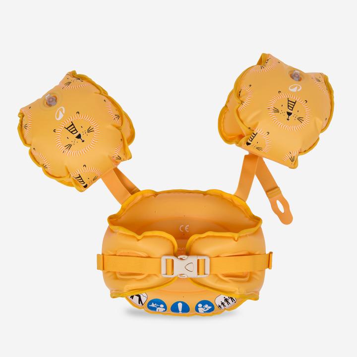 Nabaiji Brassards ceinture évolutifs de piscine Enfant - Tiswim lion jaune
