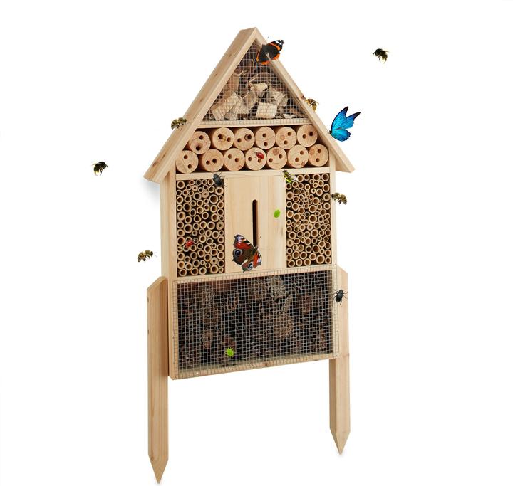 Actual product image Relaxdays Insect Hotel (Ladybirds, Lacewings, Bee, Wild bees, Butterflies)