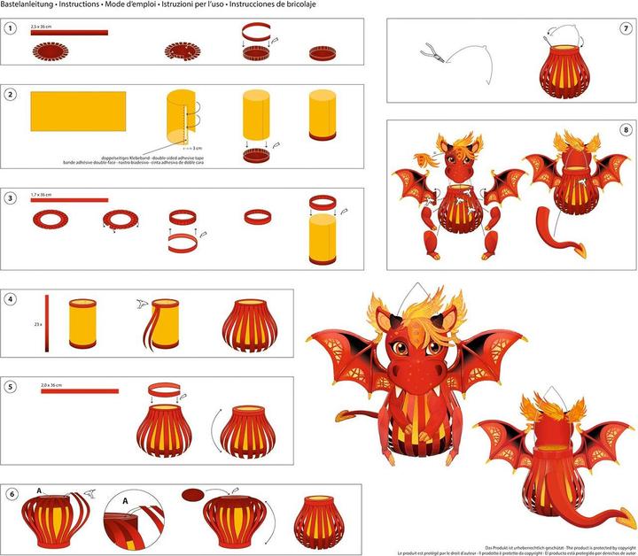 Produktbild Ursus Laternen-Bastelset Drache