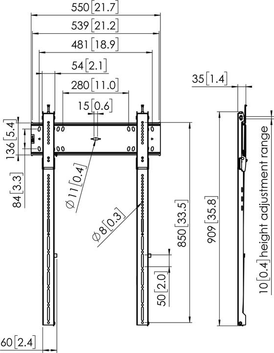 Actual product image Vogels PFW 6815 WALLMOUNT FIXED (Wall, 100", 100 kg)