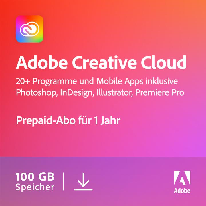 Actual product image Adobe Individual Education CC (1 User, 12 months)