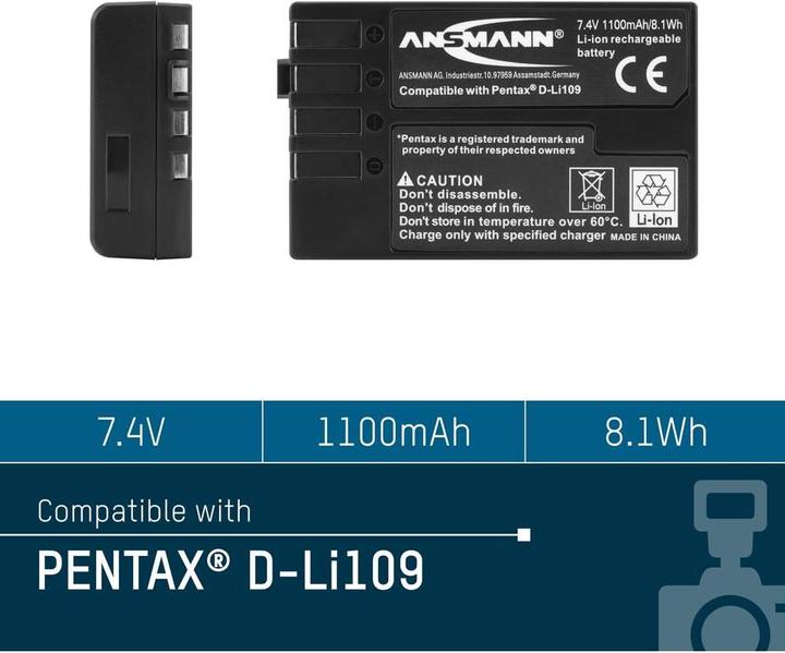 Image du produit Ansmann A-Pen D-LI109 (Batterie de l'appareil photo)