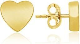 Brilio Silver - Gold-plated minimalist heart earrings LME0818Y
