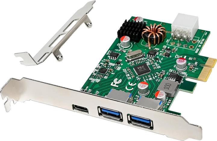 Immagine prodotto InLine Scheda di interfaccia, 2x USB-A, 1x USB-C 3.2 Gen.1, PCIe, PD3.0, con connettore di alimentazione a