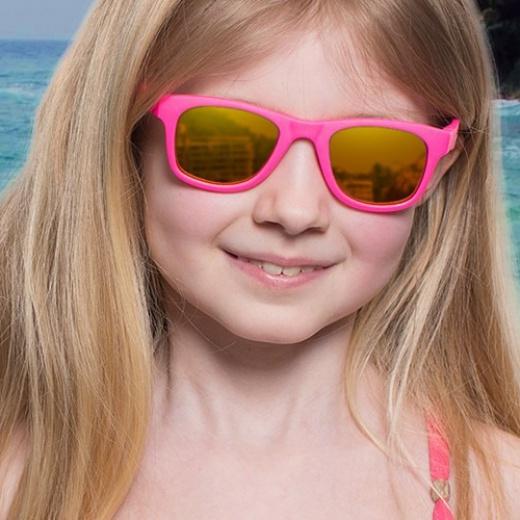 Immagine prodotto Koolsun Occhiali da sole per bambini e ragazzi Wave Rosa Neon