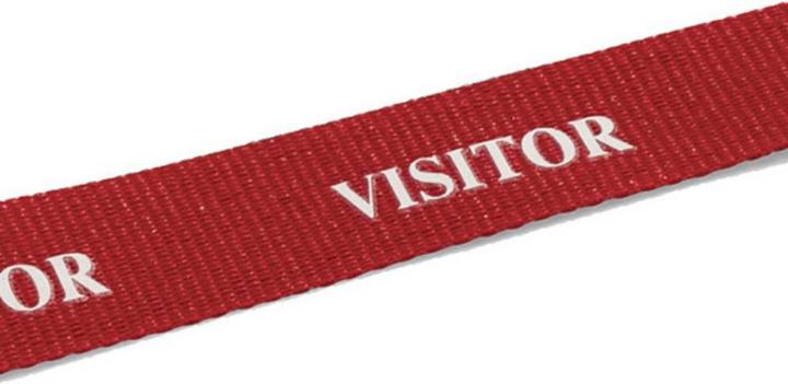 Produktbild Durable Textilband VISITOR, mit Karabinerhaken, VE 20 Stk, rot