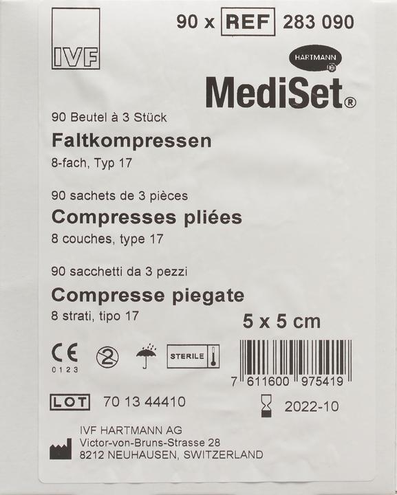 Actual product image Mediset Folding compresses type 17