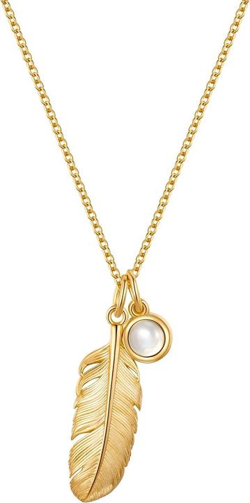 Glanzstücke München Damen Kette Feder Sterling Silber - 35056 (Sterling Silber, 40 - 45 cm)