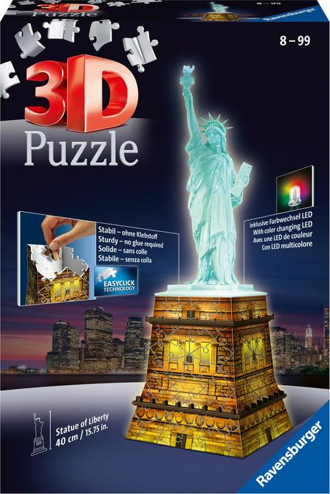 Produktbild Ravensburger Freiheitsstatue bei Nacht (108 Teile)