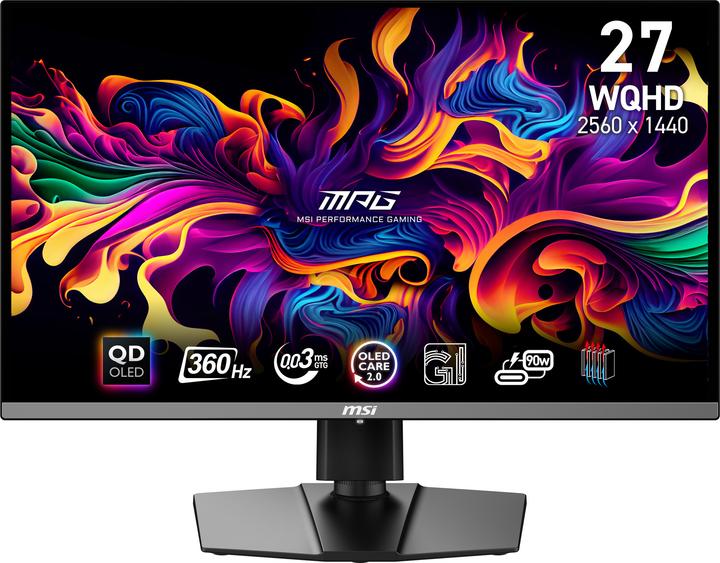 Immagine prodotto MSI MPG 271QRX QD-OLED 26,5 pollici WQHD QD-OLED 16:9 360Hz 250cd/m2 0,03ms 2xHDMI DP USB Tipo C (2560 x 1440 pixel, 26.50")
