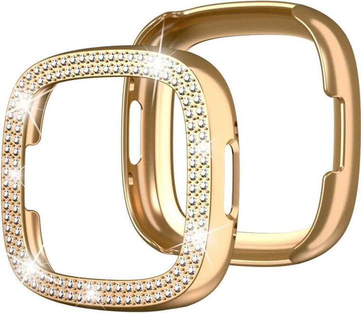 Cover-Discount Fitbit Versa 4 / Sense 2 - Glitzer Strass Schutz Case gold