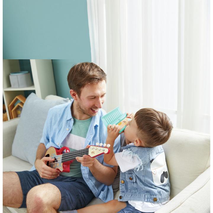 Actual product image Hape Bright learning harmonica (English, German)