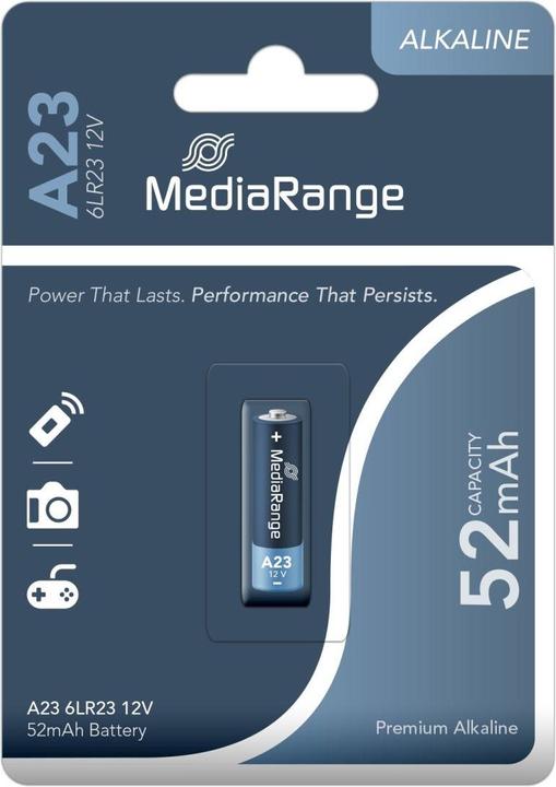 Produktbild MediaRange Premium Alkaline Batterie, A23|6LR23| (1 Stk., A23, 52 mAh)