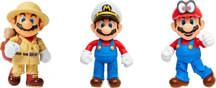 Image du produit Nintendo Figurines Super Mario Lot de 3 Mario Odyssey, 10 cm