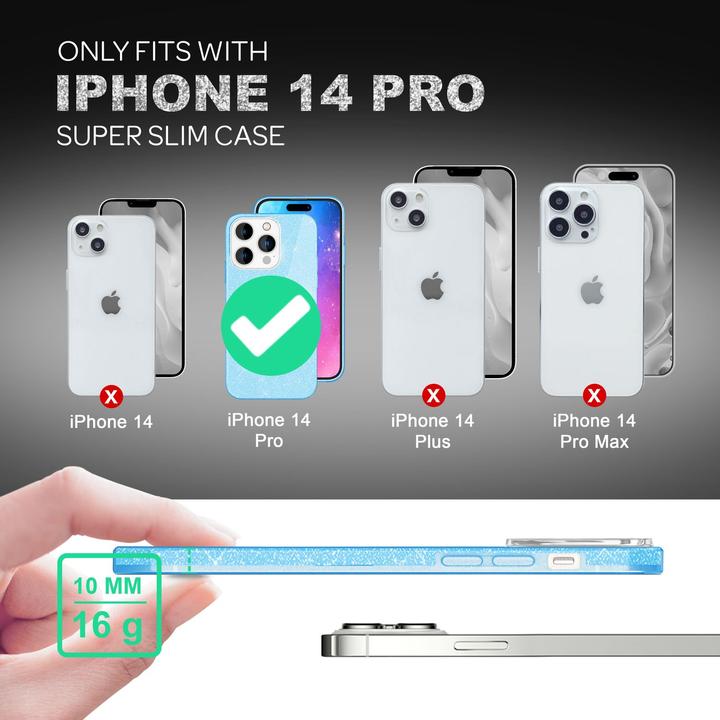 Actual product image Nalia Glitter cover (Apple iPhone 14 Pro)