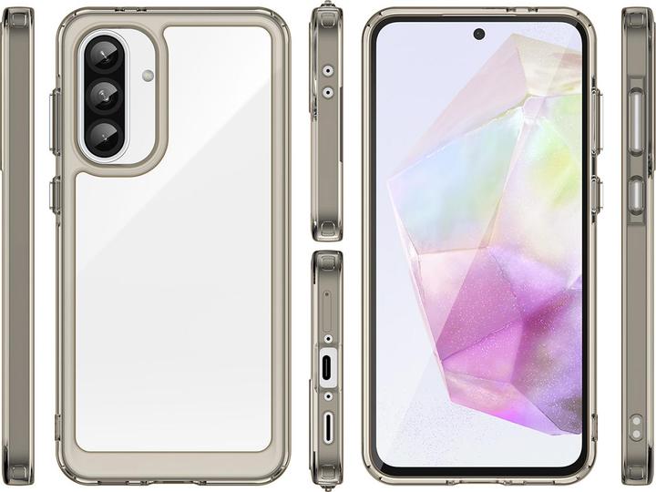Produktbild Hurtel Outer Space Case für Samsung Galaxy A26 Cover mit flexiblem Rahmen - Halbtransparent, Schwarz (Samsung Galaxy A26)