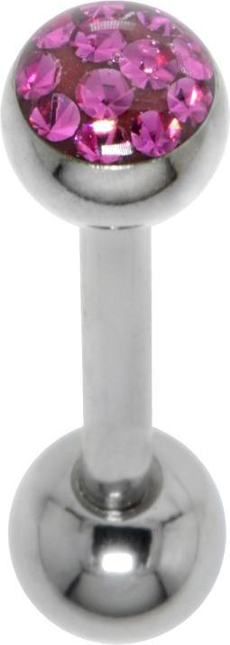 Image du produit Bijouteria Piercing langue (Cristallin, Acier chirurgical 316L, Résine époxy)
