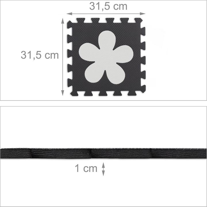 Produktbild Relaxdays Puzzlematte mit Rand und Motiven (31.5 x 31.5 x 1 cm)