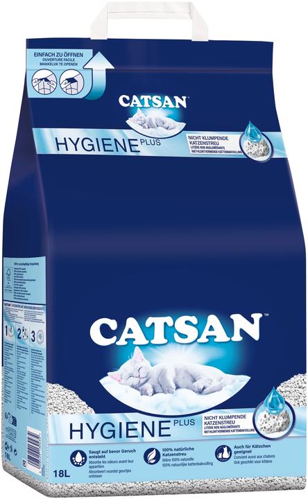 Catsan Litière hygiénique non agglomérante 18 l (Ne s'agglomère pas)