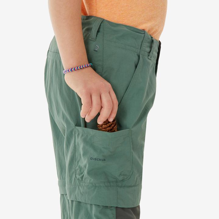 Produktbild Quechua Kids’ convertible hiking trousers, 2-6 years, MH500 - Green (5, 6)