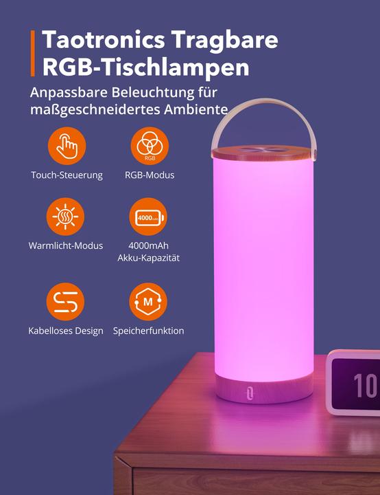 Immagine prodotto Taotronics TT-DL23 In- & Outdoor lampada (300 lm)
