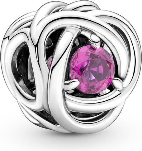 Pandora Oktober Geburtsstein Rosafarbener Ewigkeitskreis Charm (Sterling Silber 925)