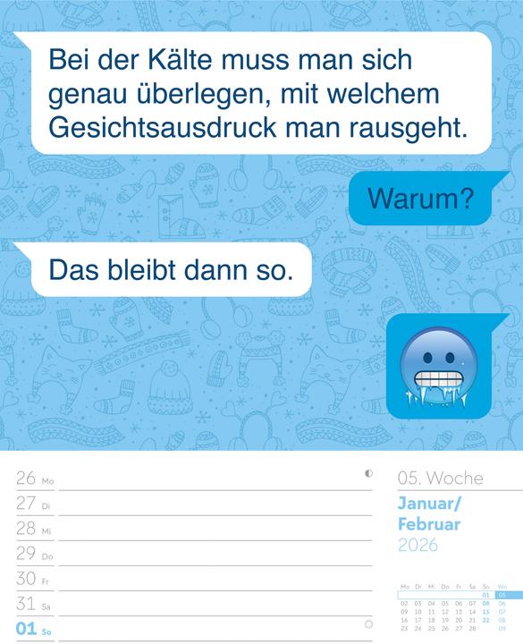 Produktbild Klartext Sprüchekalender - Wochenplaner Kalender 2026 (25 x 33 cm, Harter Einband, Deutsch)