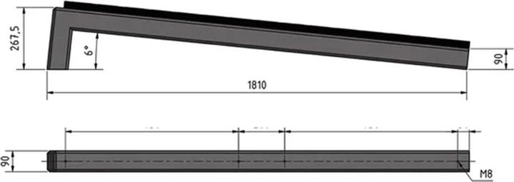 Produktbild Wattstone 6 Grad Betonsockel für PV-Module Flachdach Naturgrau