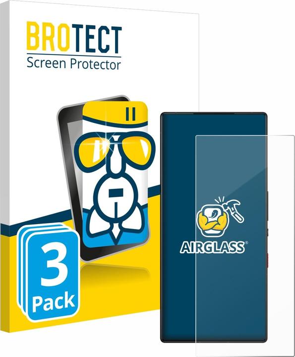 Produktbild BROTECT Schutzglas Schutzfolie Glas Folie Displayschutz klar (3 Stück, Nubia Red Magic)