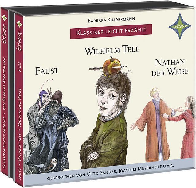 Produktbild Weltliteratur für Kinder: 3-er Box Deutsche Klassik: Faust, Wilhelm Tell, Nathan der Weise (Barbara Kindermann, Joachim Meyerhoff, Otto Sander, Ilona Schulz, Deutsch)