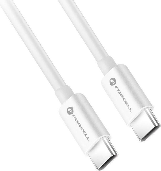 Actual product image Forcell Cable F-ENERGY C339 cable Type C to Type C PD QC4.0 5A 100W 3 m white (3 m, USB 3.2 Gen 2, 100 W)