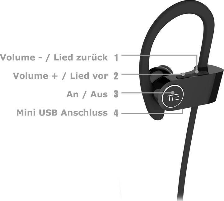Actual product image TIE Bluetooth 4.1 Earphones (ANC, 4 h, Wireless)