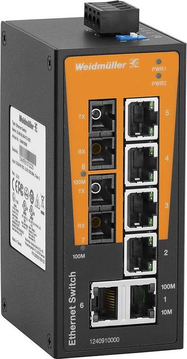 Actual product image Weidmüller Network switch IE-SW-BL08-6TX-2SCS